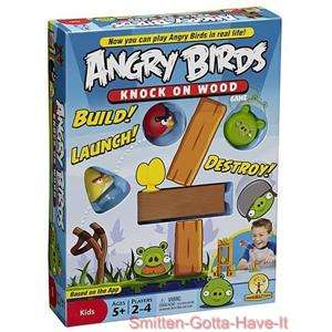 ANGRY BIRDS New Knock On Wood Fun GAME Mattel Flip Catapult Knock The 