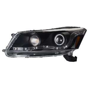 Honda Accord 08 UP Projector Headlamps 4 Dr Halo (Audi R8 Style) Black 
