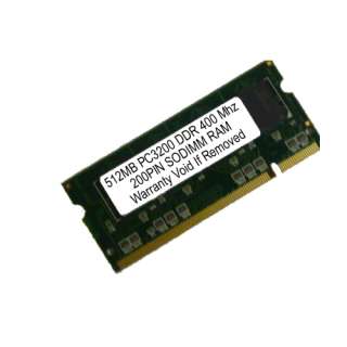 512MB PC3200 LOW DDR 400MHZ SODIMM LAPTOP NOTEBOOK RAM  
