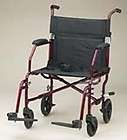 MEDLINE Travel Folding Transport Wheel Chair Wheelchair  