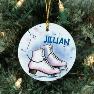  Personalized Ceramic Ice Skating Ornament: Home & Kitchen