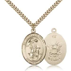 Gold Filled Guardian Angel / USN Sailor Seaman Medal Pendant 1/2 x 1/4 