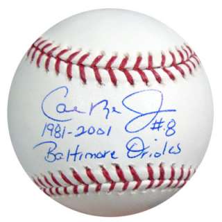 CAL RIPKEN JR AUTOGRAPHED SIGNED MLB BASEBALL #8 1981 2001 ORIOLES PSA 
