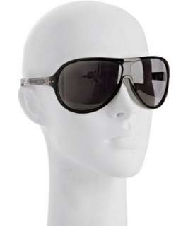 Valentino black plastic aviator sunglasses  