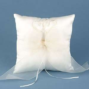 Linked at the Heart Ivory Ring Pillow 