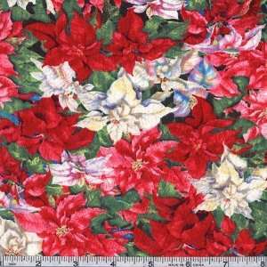    Wide Winter Flowers Pink Fabric By The Yard Arts, Crafts & Sewing