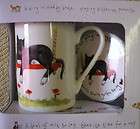 Kent Pottery Black Cat Porcelain Mug Matching Coaster