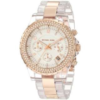 Michael Kors Womens MK5323 Madison Rose Gold and Clear Watch 