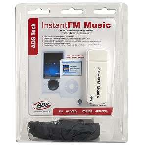 ADS Tech USB FM Radio Music Recorder Device New  