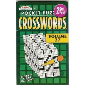  Pocket Puzzles Crosswords Vol. 27 Toys & Games
