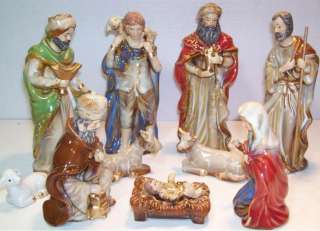 10 piece Ceramic Nativity Set  Valerie  