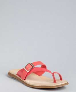 Hogan pink mixed leather strappy flat sandals