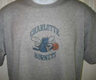 Charlotte HORNETS 90s Throwback Logo NBA T Shirt Large  