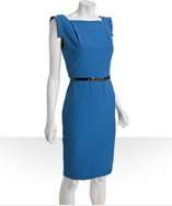style #314136803 royal blue stretch woven Victoria belted sheath 