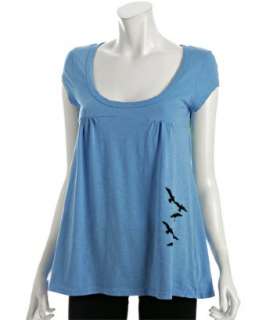 Country Love blue scoopneck Love Square babydoll swing t shirt 