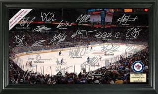Winnipeg Jets NHL 2011 2012 Framed 12 x 20 Signature Rink Arena 