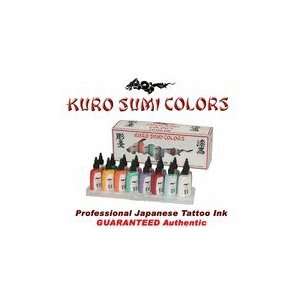  Kuro Sumi Colors Japanese Tattoo Ink   EXOTIC SET #4   16 