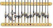 Offshore Wall Mount Pine Fishing Rod/Pole Rack   15 rod  