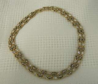 Signed BARCLAY VINTAGE Clear Rhinestone NECKLACE  