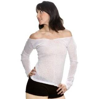 White KD dance Classic Knit V Neck Top, Makers of the Finest Knit 