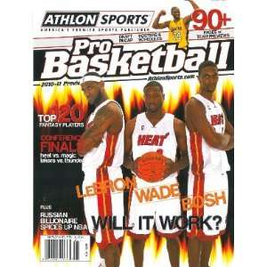 Lebron James unsigned 2010 Miami Heat Athlon Pro Basketball Annual 