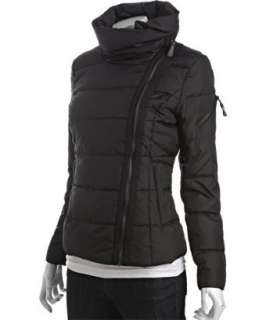 Marc New York black quilted asymmetrical down jacket   up to 