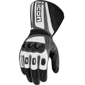  Icon Compound Mesh Long Gloves   2X Large/Grey Automotive