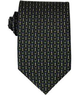 Gucci green pixel printed silk Davison tie  