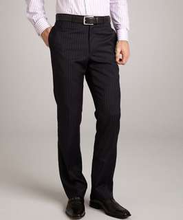 Tommy Hilfiger navy pinstriped wool Tyler pants