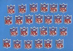 25 Lot Vintage 90s NFL Logo Collar Patches Neck Tags  