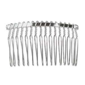  Metal Hair Comb Silver Plate (6) 25009 6