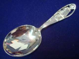 Sterling Baby Spoon with cut out Victorian Little Girl  