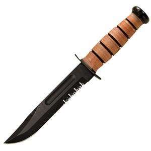  KA BAR 5019 Military Knife   7 Blade   Serrated Edge 