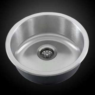 18 Round Bowl Stainless Steel Prep & Kitchen Sink  