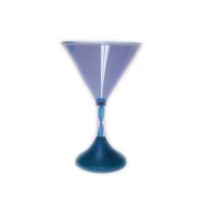   International Martini Glass 8oz   Blue (3 Glasses) Toys & Games