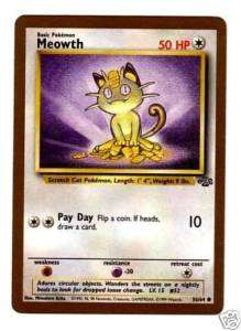 Pokemon Card GOLD BORDERED MEOWTH 56/64 PROMO RARE!!  