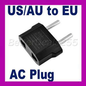 US/AU to EU AC Power Plug Adapter Travel Converter New  