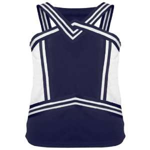   Charisma Cheerleaders Uniform Shells 75 NAVY/WHITE/NAVY GIRLS L