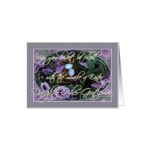   , Daughter & her Gentleman, Petunias Bird Nest With Two Eggs Card