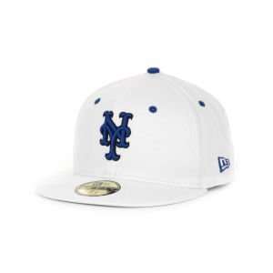  New York Mets New Era 59FIFTY MLB White BC Cap: Sports 