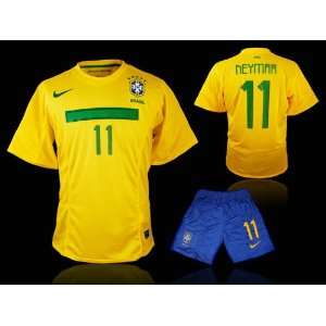  11 Neymar Brazil Home 2011 13 Kid Jersey & Matching Short 