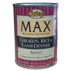  Nutro Max Chicken, Rice and Lamb Dog Food Can Each: Pet 