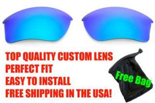 Polarized Cool ICE Blue Replacement Lenses for Oakley Flak Jacket XLJ 