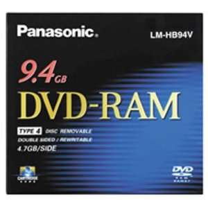  Panasonic 9.4 GB Double Sided DVD RAM Media Electronics