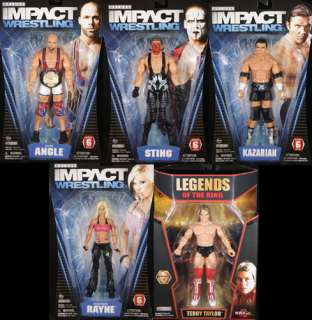   SET OF 5   TNA DELUXE IMPACT 6 TOY WRESTLING ACTION FIGURE  