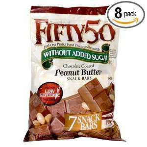 Fifty 50 Chocolate Coated Peanut Butter Bars, 4.7 Ounce Bars (Pack of 