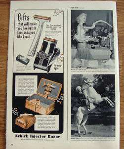 1940 Schick Injector Razor Ad Travel Kit  