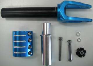 BulletProof Scooter Alloy Fork KIT Steel Steerer BLUE  