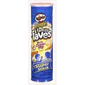 Pringles Family Faves White Cheddar Pop Super Stack Potato Chips 6.41 