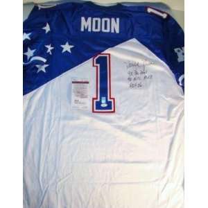 Warren Moon Autographed Uniform   95 Pro Bowl LTD 3 MN JSA 